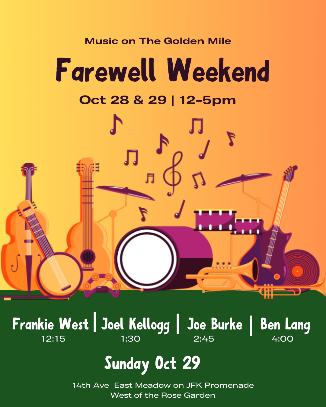 Music on the Golden Mile | Farewell Weekend